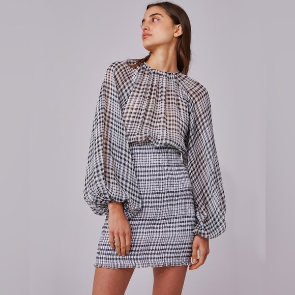 C/MEO Collective Stealing Sunshine Checked Dress - Picture 3 of 16